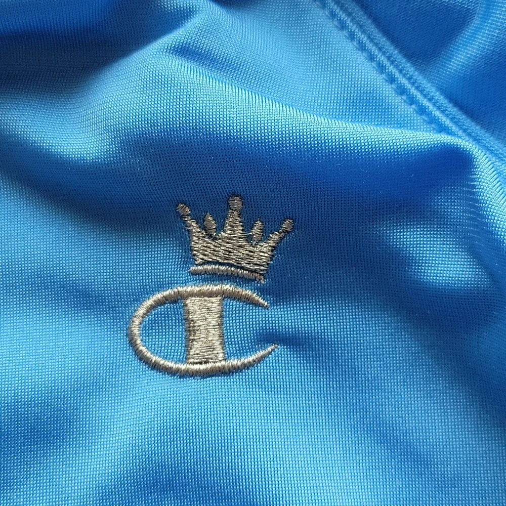 Champion Crown C Logo Cropped Life Track Jacket Baby Blue Medium